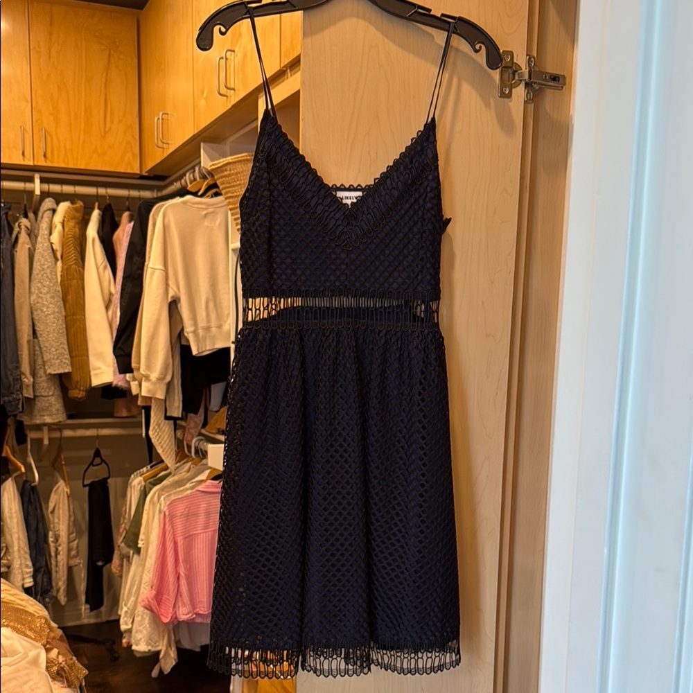 Likely Blue Spaghetti Strap Midi Sundress
